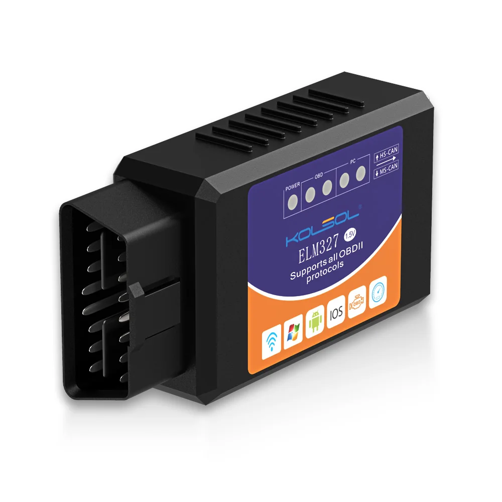 KOLSOL ELM327 Bluetooth/wifi/USB OBD2 сканер V1.5 ELM327 wifi с переключателем для Ford ELMconfig CH340+ 25K80 чип HS-CAN/MS-CAN