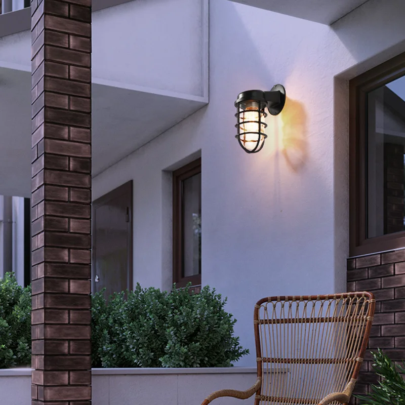 Vintage Loft Lights Cage Industry Wind Lamps Background Bar Cafe Restaurant Pub Club Living Room Sconce Stair Bra Outdoor Light wall sconces light,wall lamp