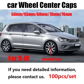 

100pcs 65mm 56mm 60m 76mm 70mm car wheel center cap hub caps covers badge emblem for 3B7601171 1J0601171 Car Accessories