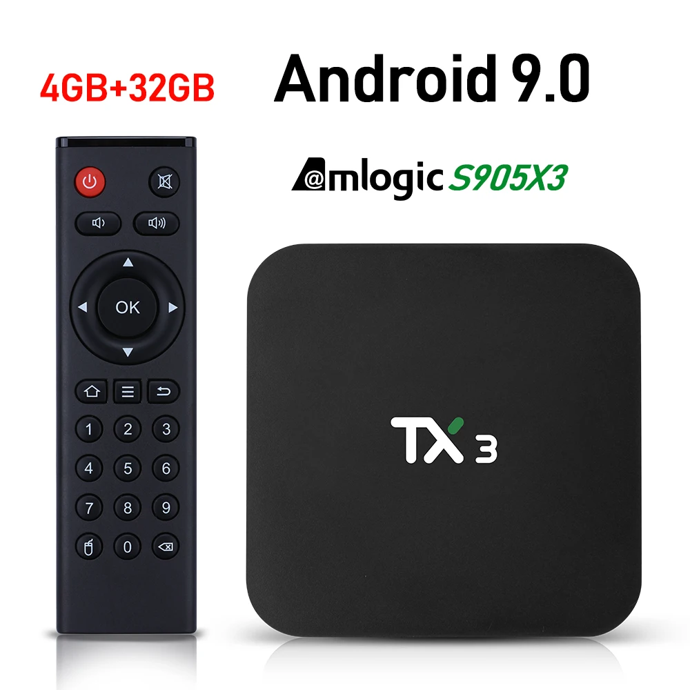 

Transpeed TX3 8K 4K Ultra XDR Android 9.0 TV BOX Amlogic S905X3Youtube Netflix wifi 4GB 32GB 64GB RGB Light IPTV TV Box