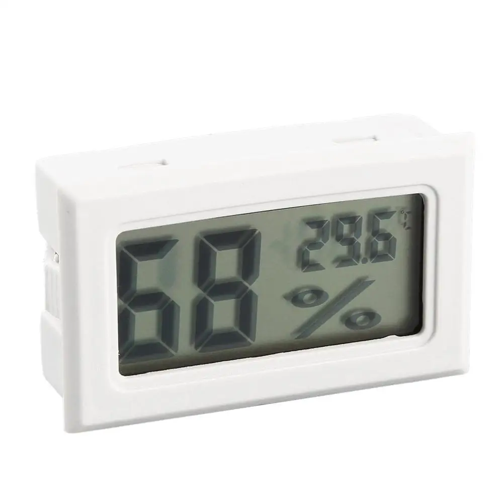 Мини цифровой ЖК-датчик температуры измеритель влажности термометр гигрометр измерительный датчик белый/черный - Цвет: Белый