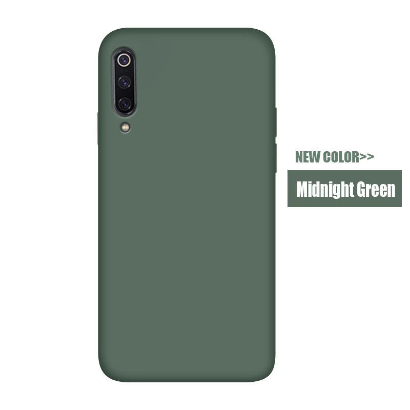 Жидкий силиконовый чехол для телефона для xiaomi mi 9 se lite pro a3 xio mi мягкий чехол-накладка для xiaomi mi 9 9se xiaomi 9 fundas - Цвет: Deep Green