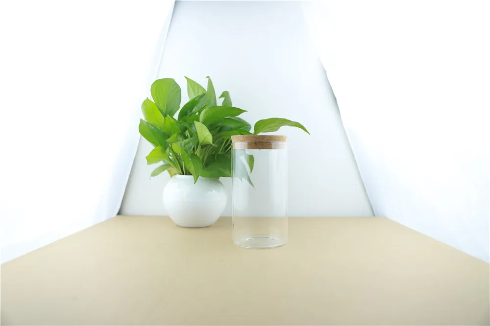 8.5-150mm 4pcs 700ml Kitchen Storage Glass Bottle Food Jar Container Transparent Storage Can Containers Cork Glass Bottles Jars (6)