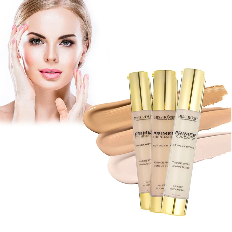 

NEW MISS ROSE Makeup Mousse Foundation Concealer Oil Control Natural Primer Liquid Two In One Base