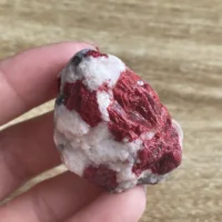 Natural Plum Blossom Cinnabar Quartz Rough Crystal Raw Gemstone Decor 1