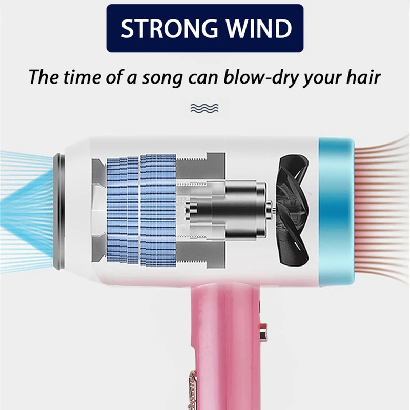 Фен для волос с негативными ионами 3-в-1 Многофункциональные Инструменты для укладки волос фен для волос быстро прямые волосы стайлер для волос с горячим воздухом
