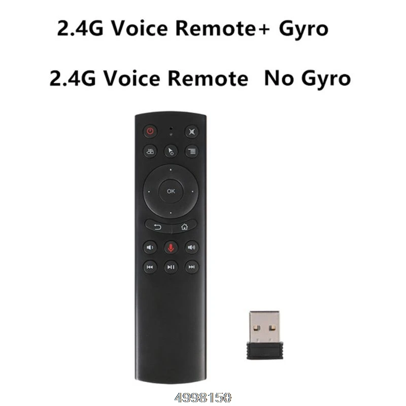 

G20S Gyro Smart Voice Remote Control IR Learning 2.4G Wireless Fly Air Mouse