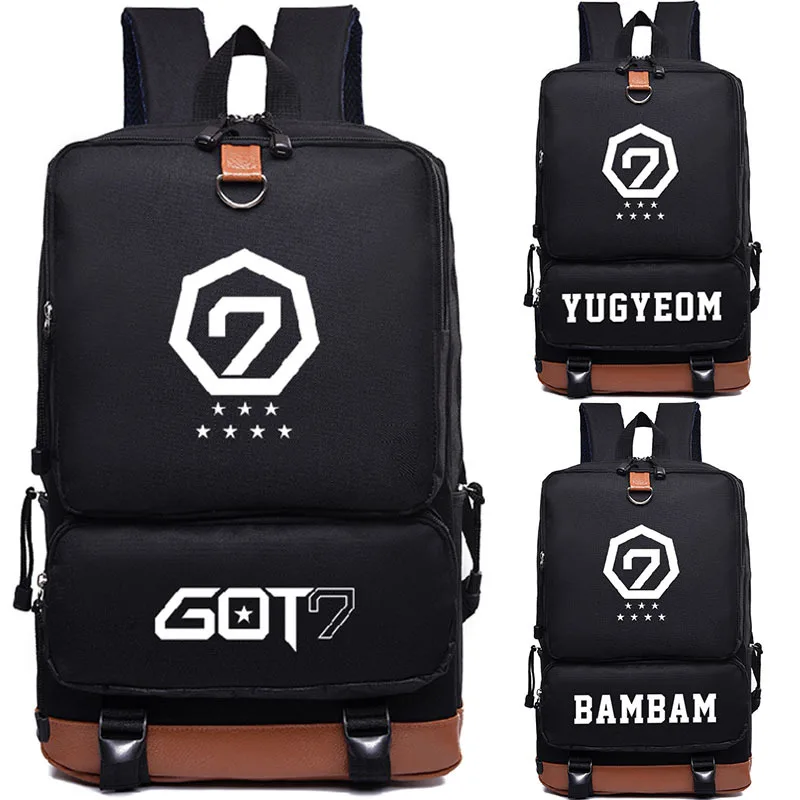 

Got7 Celebrity Style Casual Korean-style Nylon Backpack School Bag College Style Middle School Students Couples Women's Nlb009