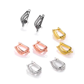 

DIY Zircon Tassle Earrings Clasps Hooks for Woman Handmade Jewelry Making Accessories Fashion Earrings Hooks Findings