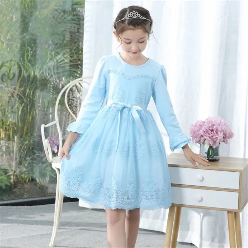 

Embroidery Princess Dresses Children Clothing for Girl Long Sleeve Autumn Winter Dress Kids Girl Costume 3 4 5 6 7 8 Years
