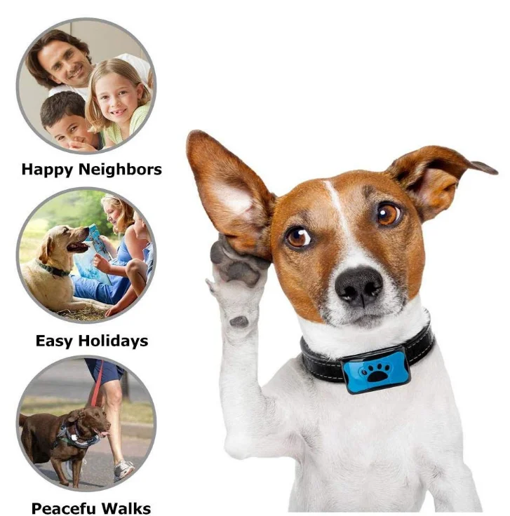 Dog Bark Воротник Анти Кора Воротник Нет Кора Ошейники Нет Shock Stop Barking для малых средних больших собак, 7 Затемнение
