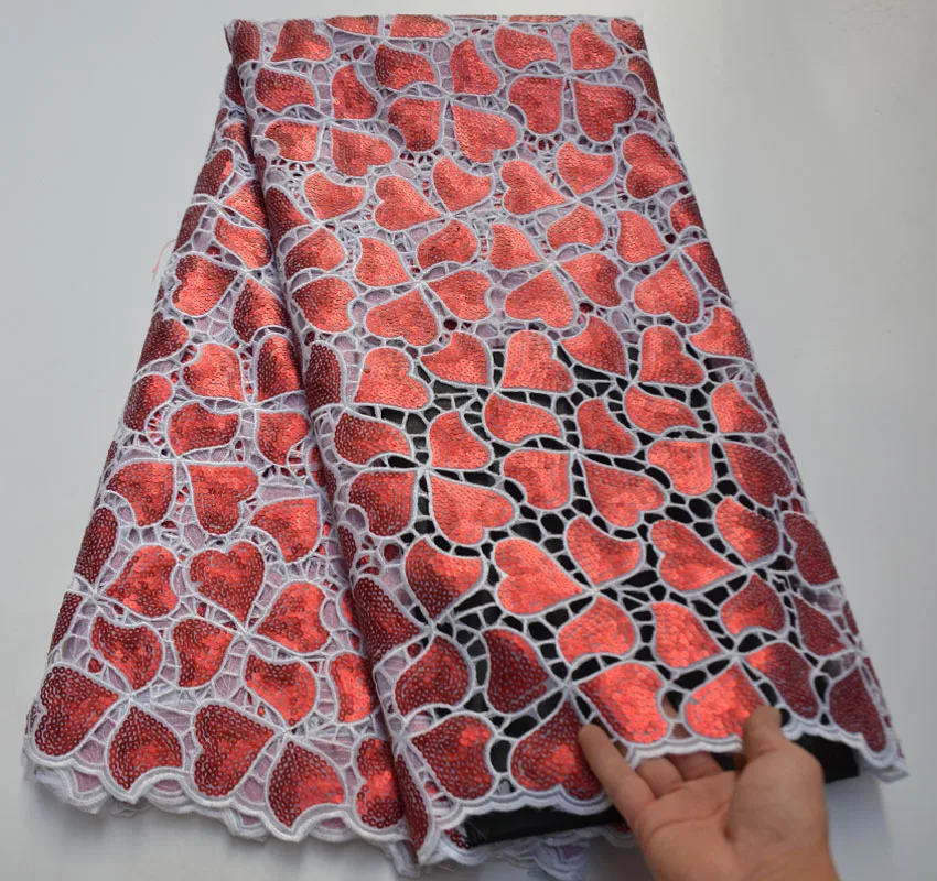 2020 High Quality French Tulle Mesh Lace Fabric Latest African Organza With Sequins For Nigerian Women Dress Party | Дом и сад
