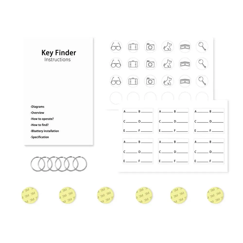 Key Finder 2019 Smart Key Tracker Anti-Lost Locator Alarm Wireless Wearable Device for Phone Wallet Luggage Bag Pets Kids DZGOGO