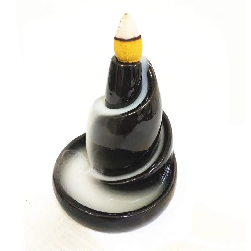 

Incense-n-Wish Handmade Porcelain Ceramic Backflow Incense Burner Retro Handicraft Aroma Cloud Stove Smoke Furnace Dropshipping