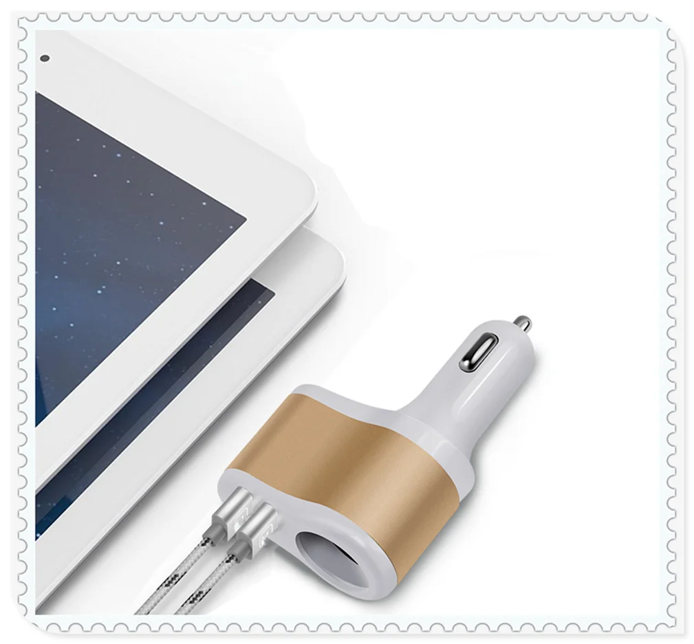 Автомобильное зарядное устройство с двумя USB-портами 3 1 А 12-24 В адаптер питания