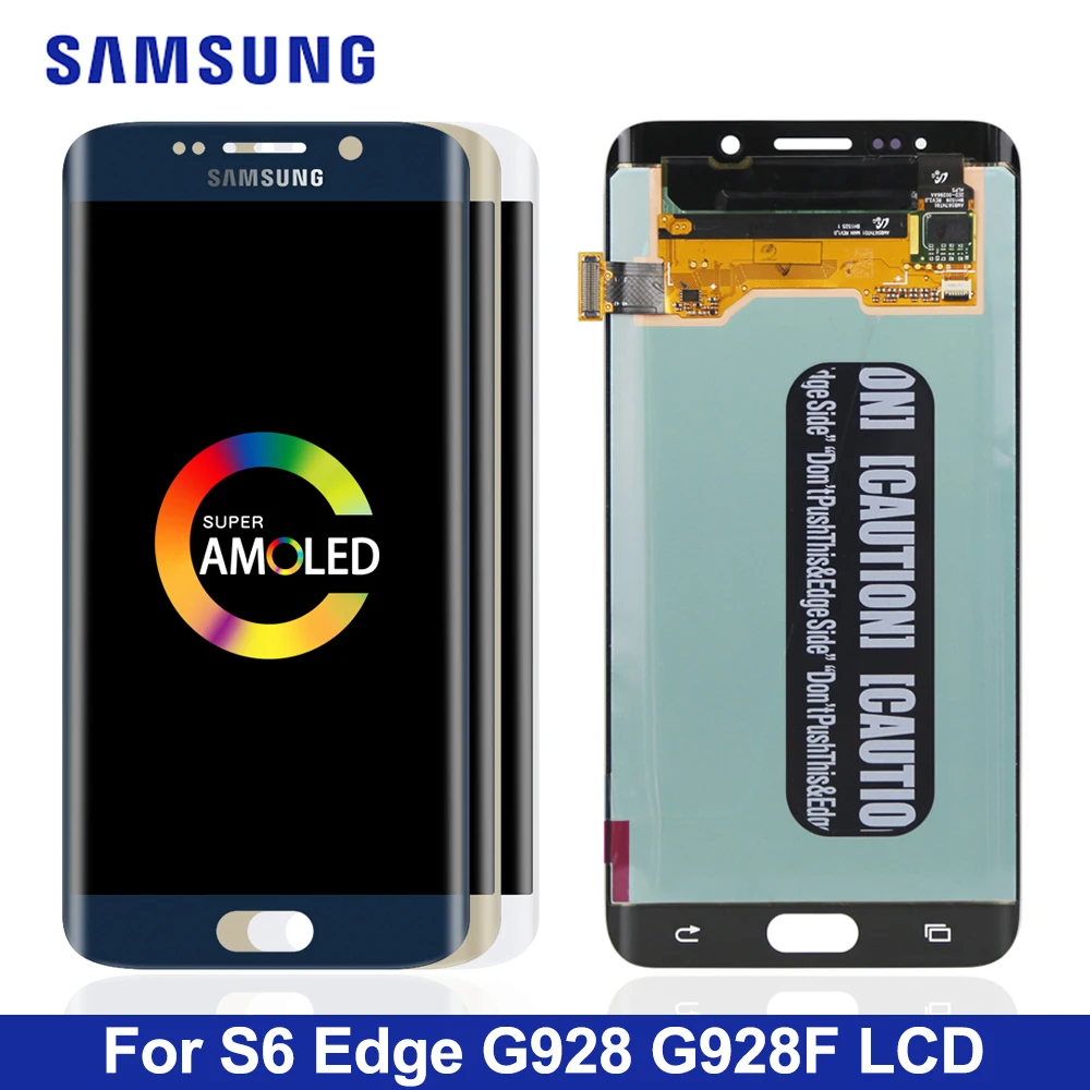 5,7 ''lcd с рамкой для SAMSUNG Galaxy s6 edge plus дисплей G928 G928F кодирующий преобразователь сенсорного экрана в сборе
