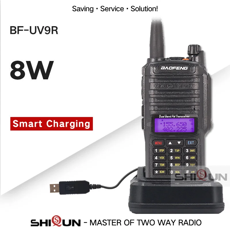 Baofeng UV-9R Plus IP67 Waterproof Dual Band 136-174/400-520MHz Ham Radio 10KM Baofeng 8W Walkie Talkie 10 KM UV 9R UV-82 UV-XR