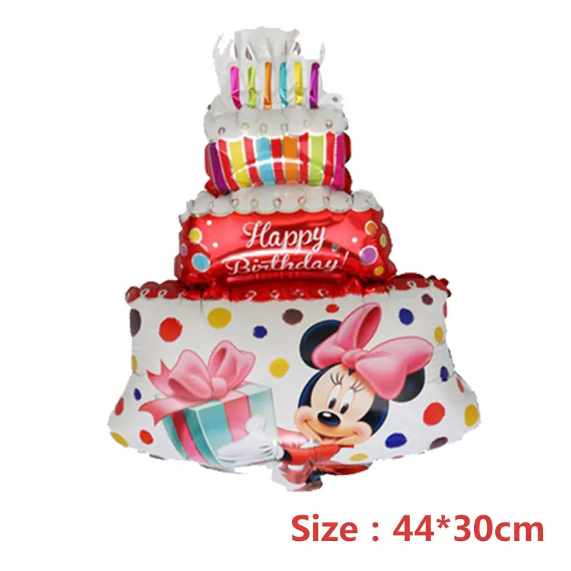 1pcs 114 см Микки Минни Маус фольги Воздушные шары Дети День Рождения мультфильм воздушный шар с Минни-Маус вечерние украшения для детских игрушек Globos - Цвет: 1pcs