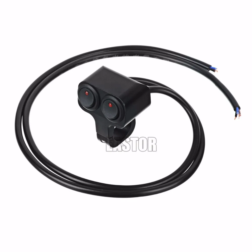 12v 10A Мотоцикл с ЧПУ Алюминий сплав переключатель 2 способ руль головной светильник переключатель переключатели для мотоцикла красный светильник 3 провода