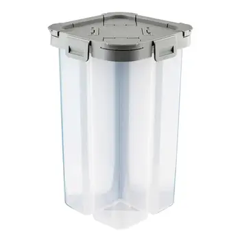 

1 pc Grain Storage Box Refrigerator Plastic Clear 4-grid Container for Dry Food