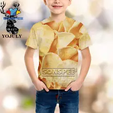 SONSPEE попкорн закуски, чипсы harajuku Объёмный рисунок(3D-принт) для мальчиков и девочек, подростковая одежда футболка унисекс с короткими рукавами, топы, майки, пуловер, Детская X58a