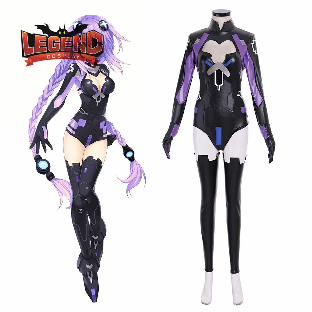 

Hyperdimension Neptunia Neptune Purple Heart Cosplay Costume sexy bodysuit custom made