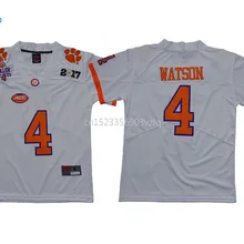 Новое поступление высокое качество Clemson Tigers футболка колледжа майки#4 Watson молодежные майки S-XL