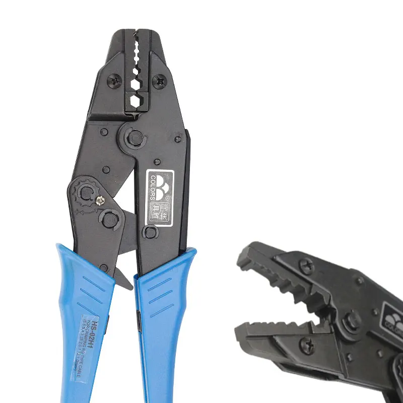 HS-02H1 коаксиальный обжимной клещи RG58/59/62, 8X коаксиальный щипцы SMA/BNC разъемы углеродистая сталь храповик обжимной инструмент