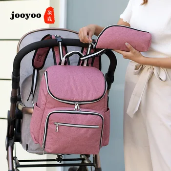 

Nappy Backpack Bag Mummy Large Capacity Bag Mom Baby Multi-function Waterproof USB Outdoor Travel Diaper Bags For Baby Care