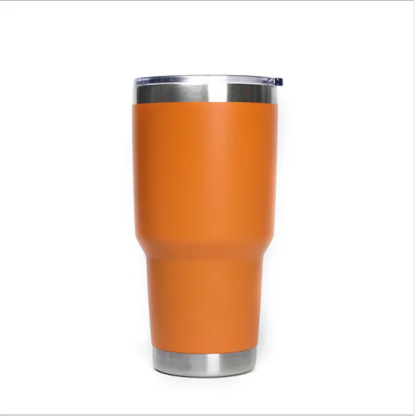 30oz Bright orange Лазерная гравировка, Кастомизация 20 унций 30 унций, нержавеющая сталь, пивной стакан, стакан, дорожная пивная кружка, термос, кофейные кружки - Цвет: 30oz Bright orange