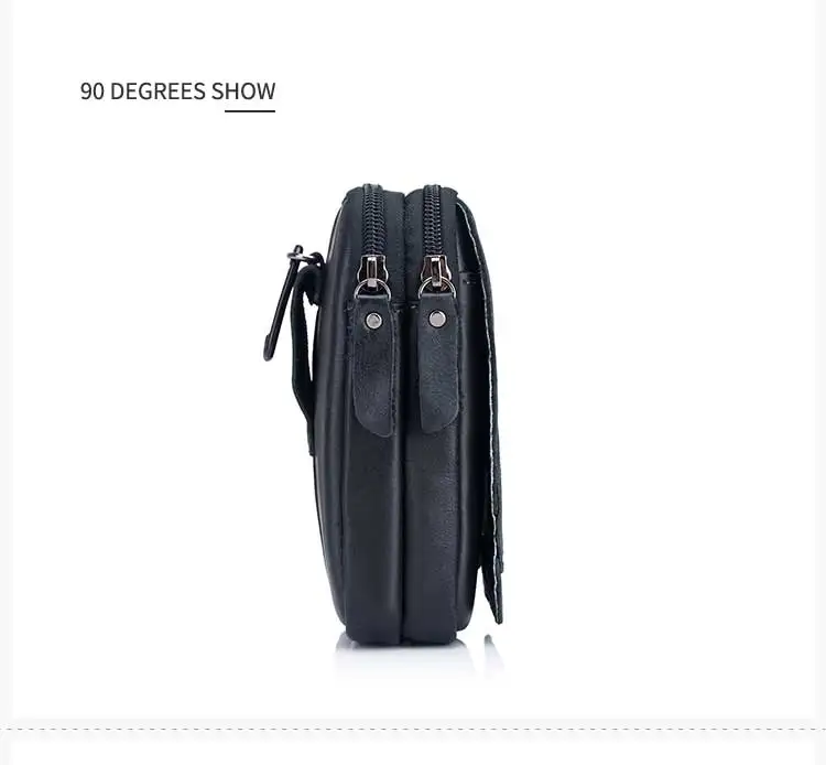 BULLCAPTAIN 100％ Genuine Leather Waist Pack Men Vintage Mini Money Phone Waist Bags Cowhide Bum Purse Casual Fanny Pack Belt Bag