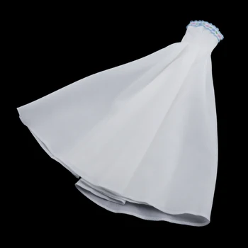 

White Doll Wedding Dress Evening Skirt For 1/6 BJD DZ DOD Dolls DIY Accs