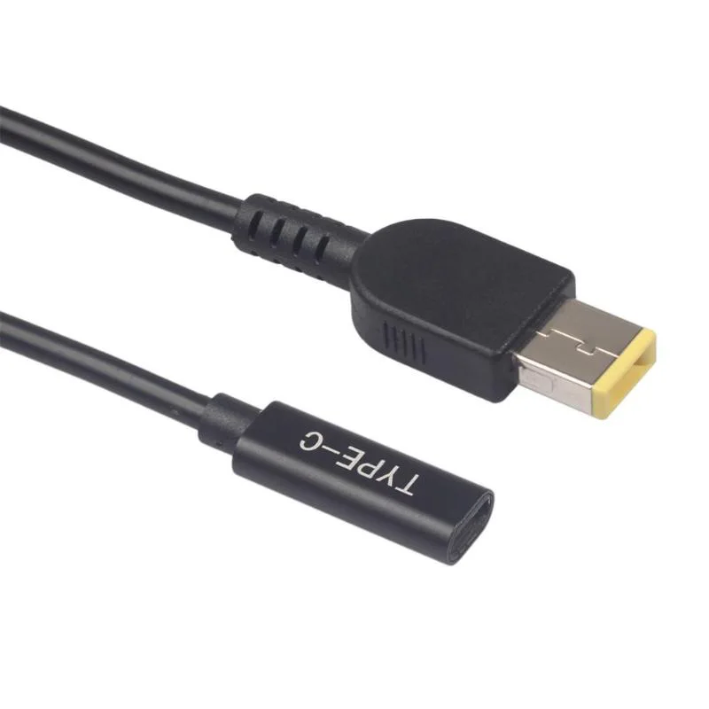 

USB Type-C Female to Square DC Male Plug PD Power Charger Cable Adapter Connector for Lenovo Thinkpad Laptop All-copper