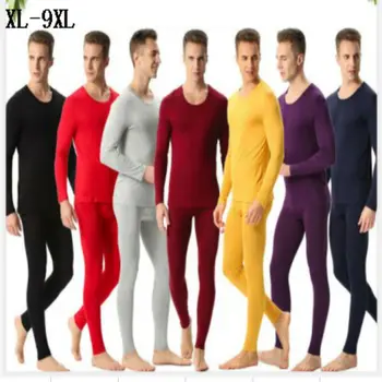 

autumn men oversize thin long johns male modal underwear sets xl- xxxxl 5xl 6xl 7xl 8xl 9xl