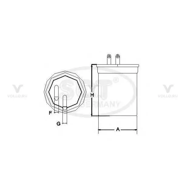 SCT ST 6130 Топливный фильтр ST6130