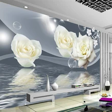 Diantu пользовательские 3D настенные фрески обои картина Настенный декор Искусство Современная Гостиная ТВ фон фото стены бумажный цветок Роза