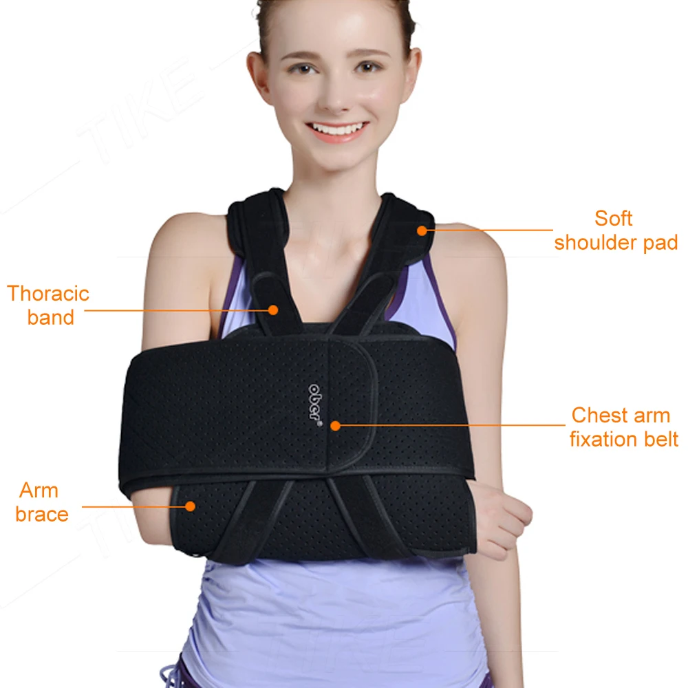features of the arm sling black unisex adults