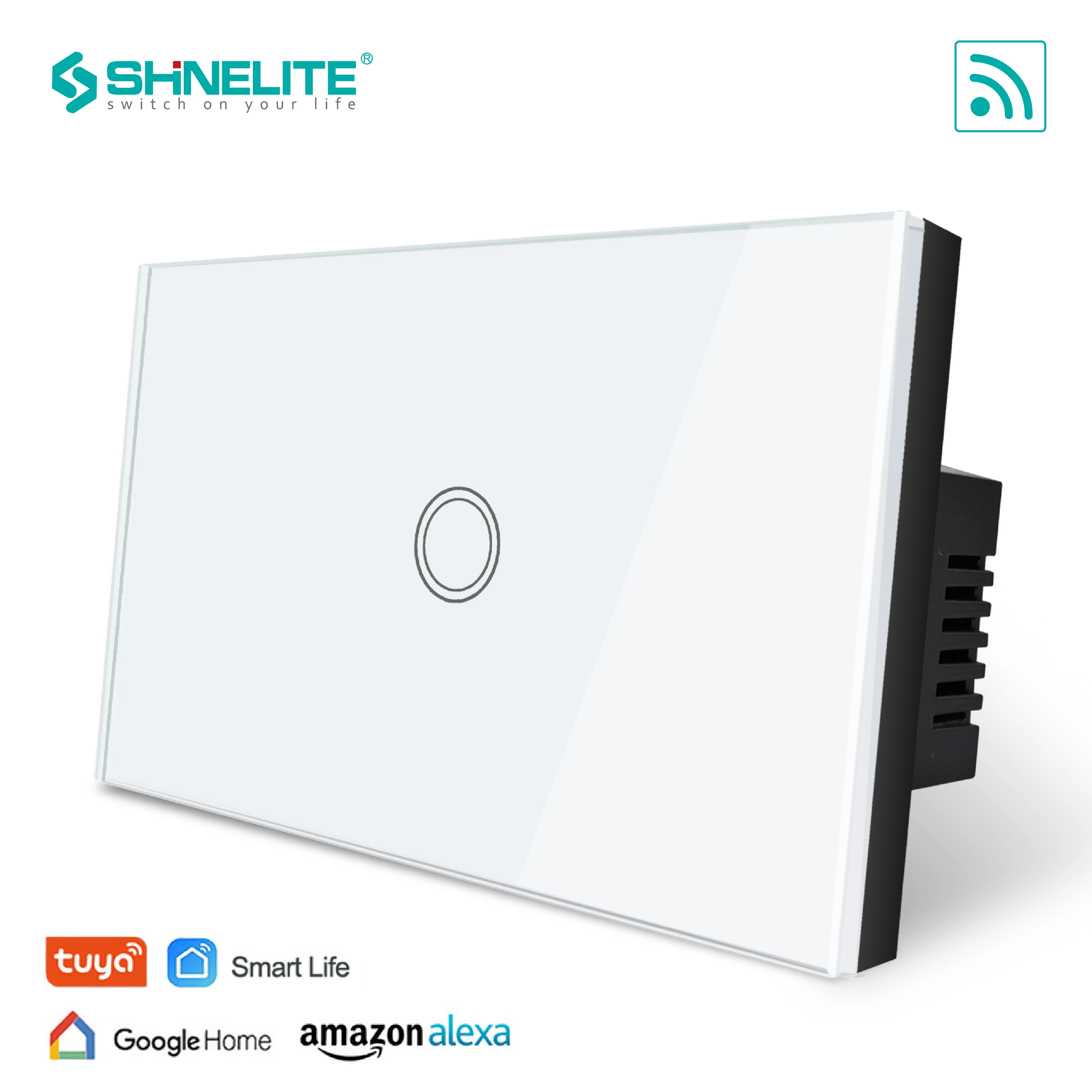 US Standard 1/2/3/4 gang Tuya Smart wifi touch Switch Crystal Glass Wireless Light switch App WIFI With google alexa | Обустройство