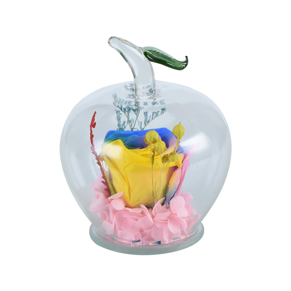2020-Dropshipping-Preserved-Rose-Artificial-Immortal-Flowers-In-Apple-shaped-Glass-Dome-Christmas-Valentine-s-Day