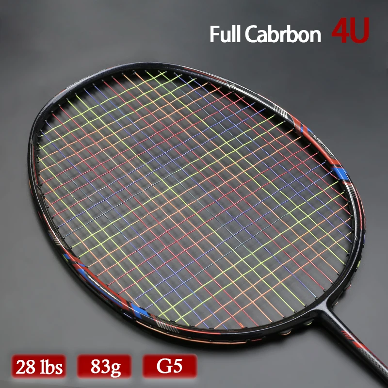 1 Badminton Racket High-strength Carbon Fiber Racket Bag Badminton 4 Colors 