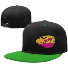 Закат пальмы плоский козырек бейсболка, прохладный Snapback шляпа зеленый