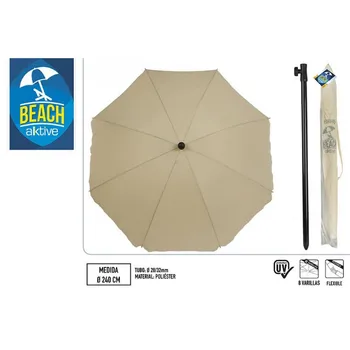

Garden umbrella with sunscreen-240 cm diameter Brown