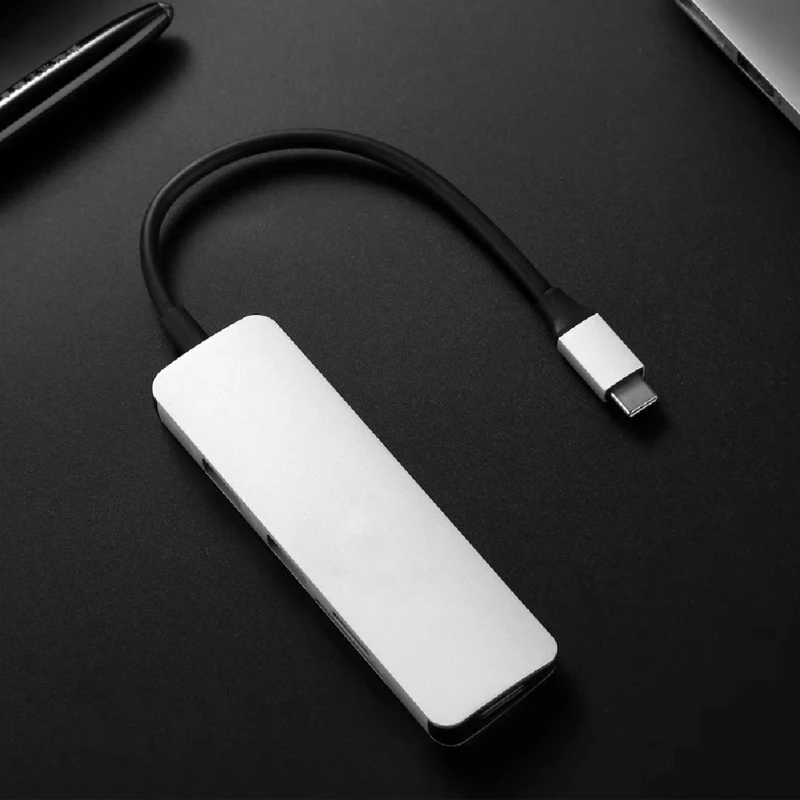 USB+ type C 5в1 концентратор адаптер 3 USB 3,0 SD/TF кардридер для Macbook PC S9 Xiaomi