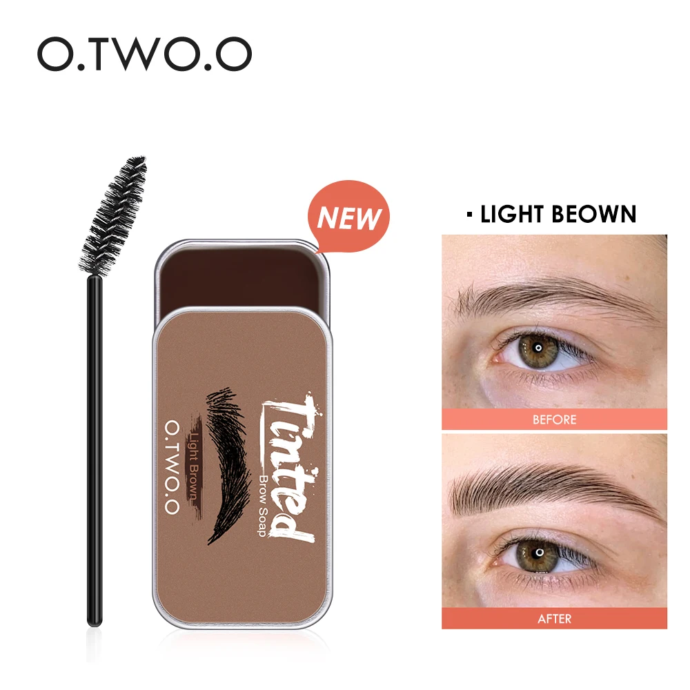 O.TWO.O Eyebrow Soap Pigment Brow Gel With Brush 4 Colors Long lasting