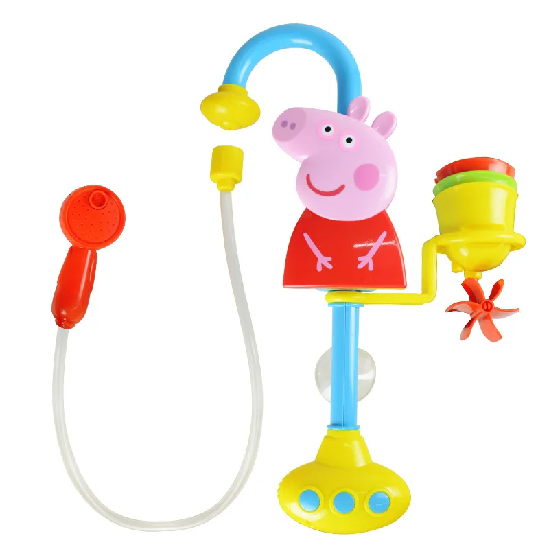 Peppa pig игрушка для купания Пегги спрей для Воды Электрический Душ Розовая Свинья детский душ играть в воду детский душ игры детские ванны набор