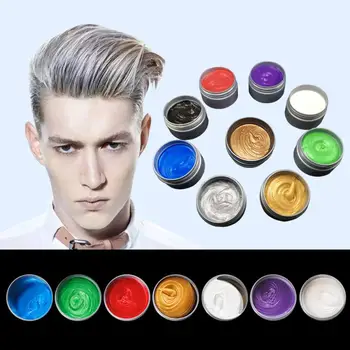 

Hair Color Disposable Temporary Hair Gel Wax Men Styling DIY Mud Paste Dye Cream For Hair Coloring Styling Fashion Unisex TSLM2