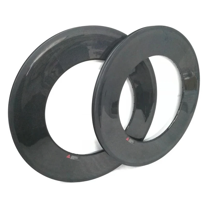 Flash Deal One piece 120mm depth carbon rims road bike track bike TT bike fat wheels strong man and women bicycle wheel clincher 1