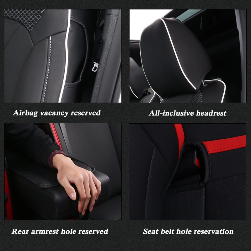 Чехлы для автомобильных сидений, набор кожаных чехлов для Geely Coolray,-Н. В., автомобильные Чехлы, стильные Защитные подушки для сидений, внутренние аксессуары