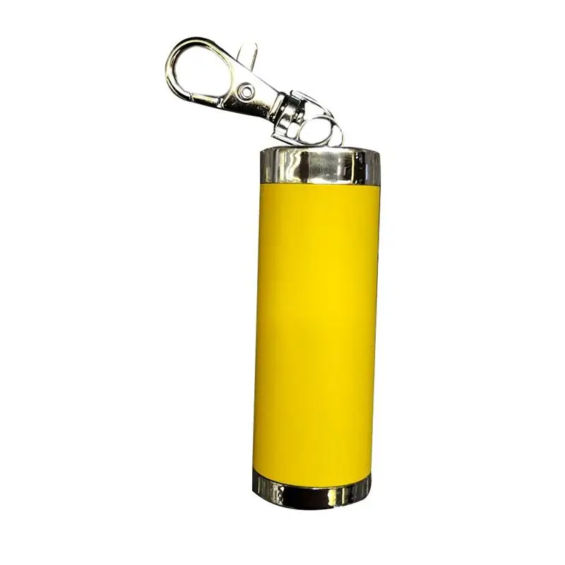 Yellow Мини карманная сигарета Металлическая Пепельница портативная пепельница Экологически чистая сигарета пепельница контейнер для наружного(черный - Цвет: Yellow