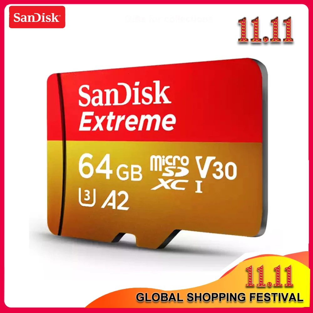 SanDisk карта памяти Micro SD 128 Гб 64 Гб 32 Гб microSDHC/microSDXC UHS-I U3 скорость чтения до 160 МБ/с./с UHD 3D 4K